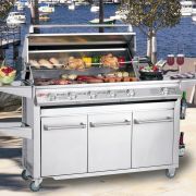 SL4000 acier inoxydable – Barbecue 6 Bruleurs avec chariot