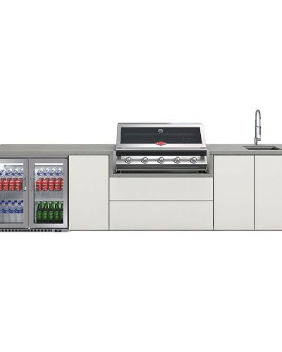 Cuisine Harmony 5 avec BBQ serie 2000 + placard + réfrigérateur double + évier