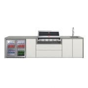 Cuisine Harmony 5 avec BBQ serie 2000 + placard + réfrigérateur double + évier