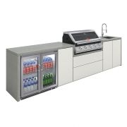 Cuisine Harmony 5 avec BBQ serie 2000 + placard + réfrigérateur double + évier