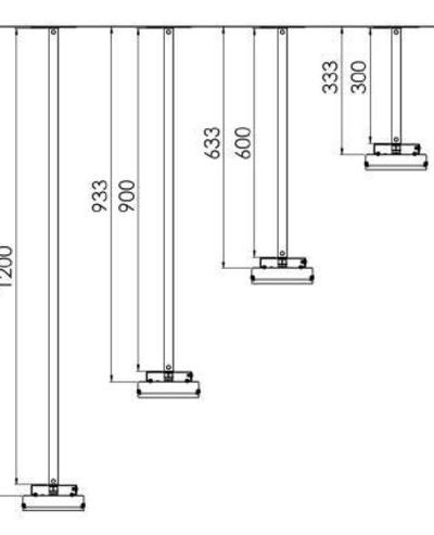 Extension / Rallonge 300mm pour gamme THH (Design)