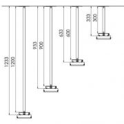 Extension / Rallonge 900mm pour gamme THE (Elegance)